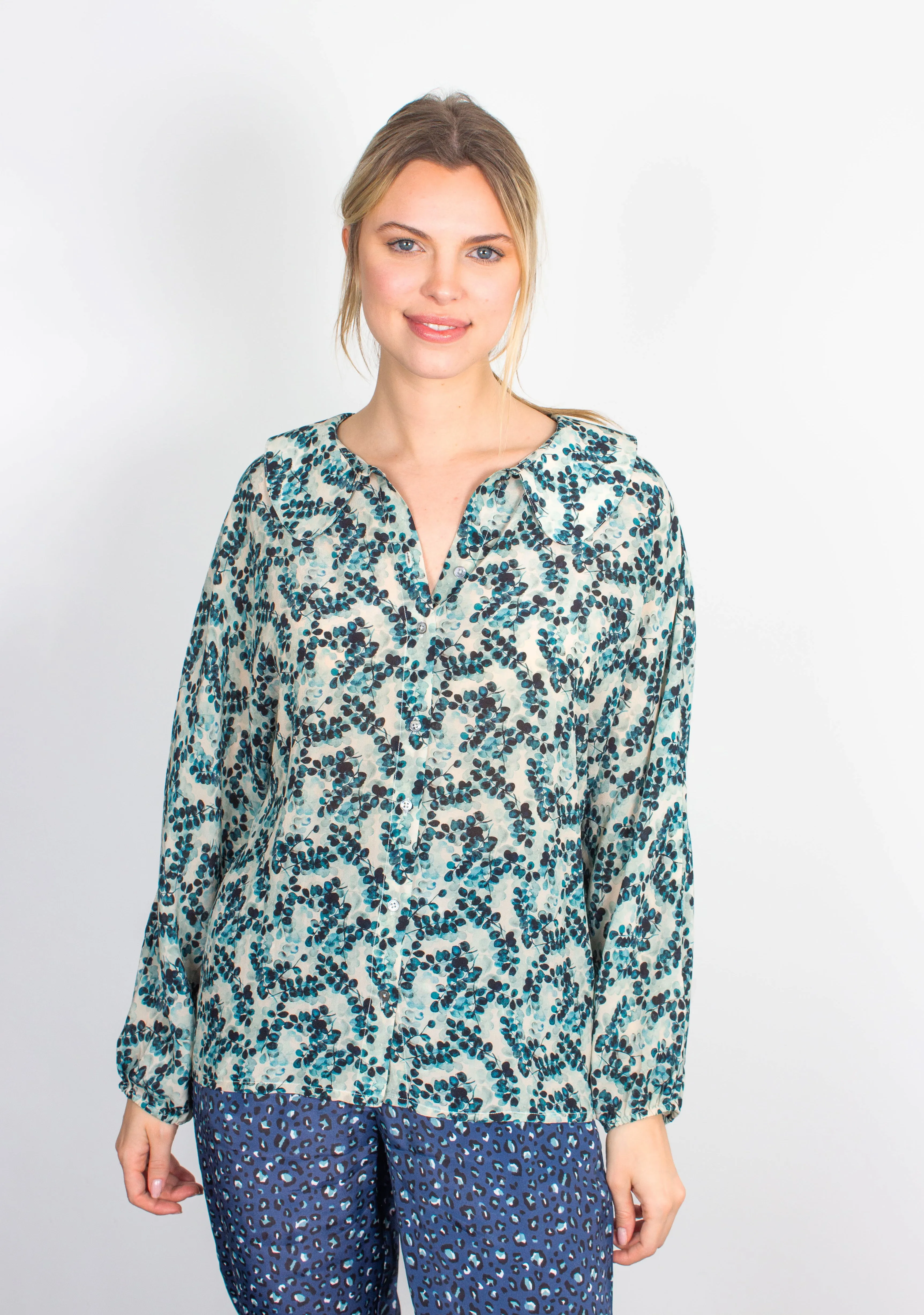 PPL Meena Shirt in Eucalyptus 02 Blue