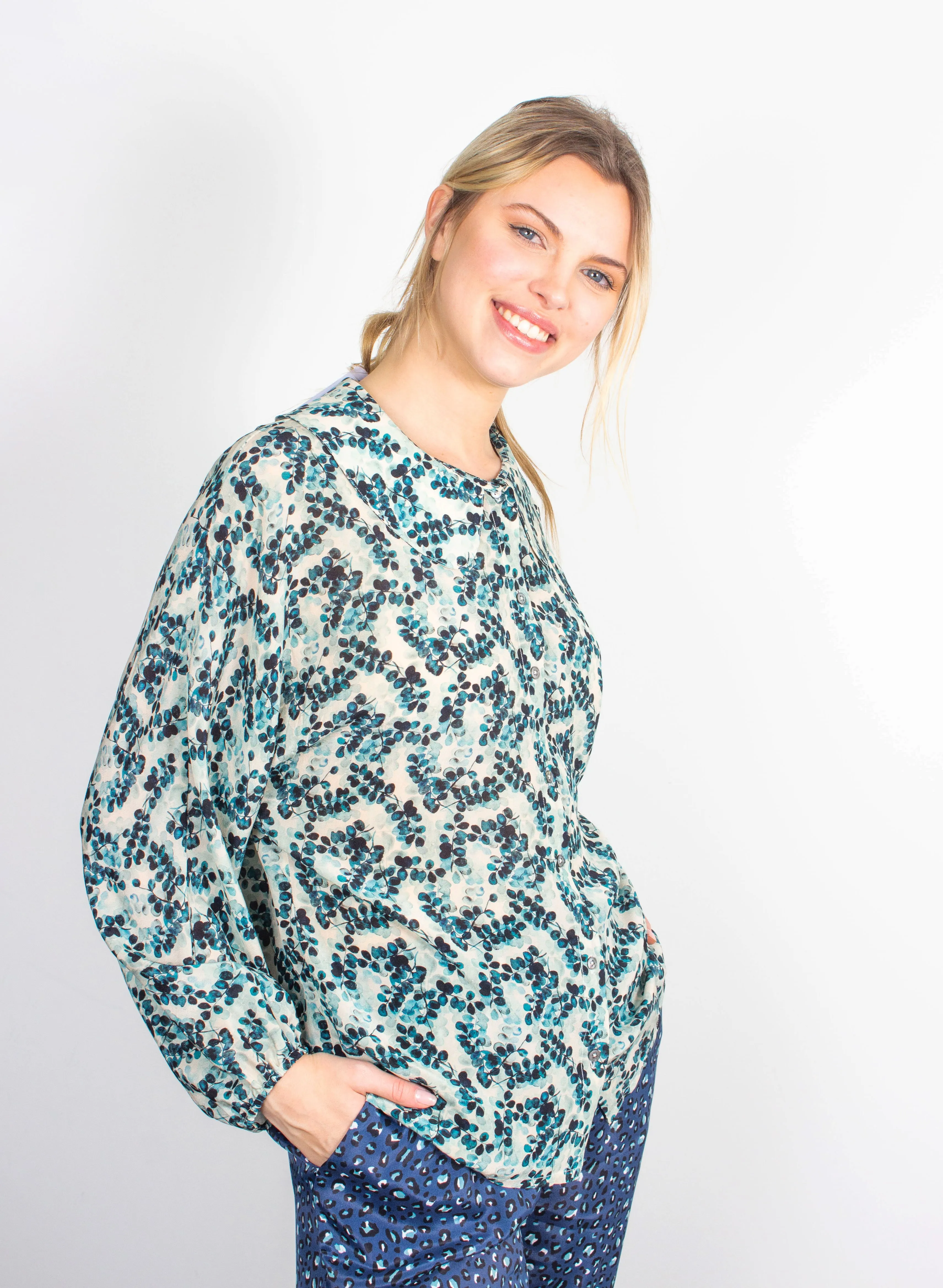 PPL Meena Shirt in Eucalyptus 02 Blue