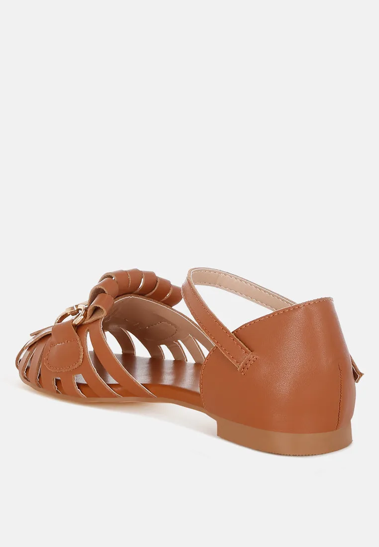 Ramita Horsebit Fringe Flat Sandals