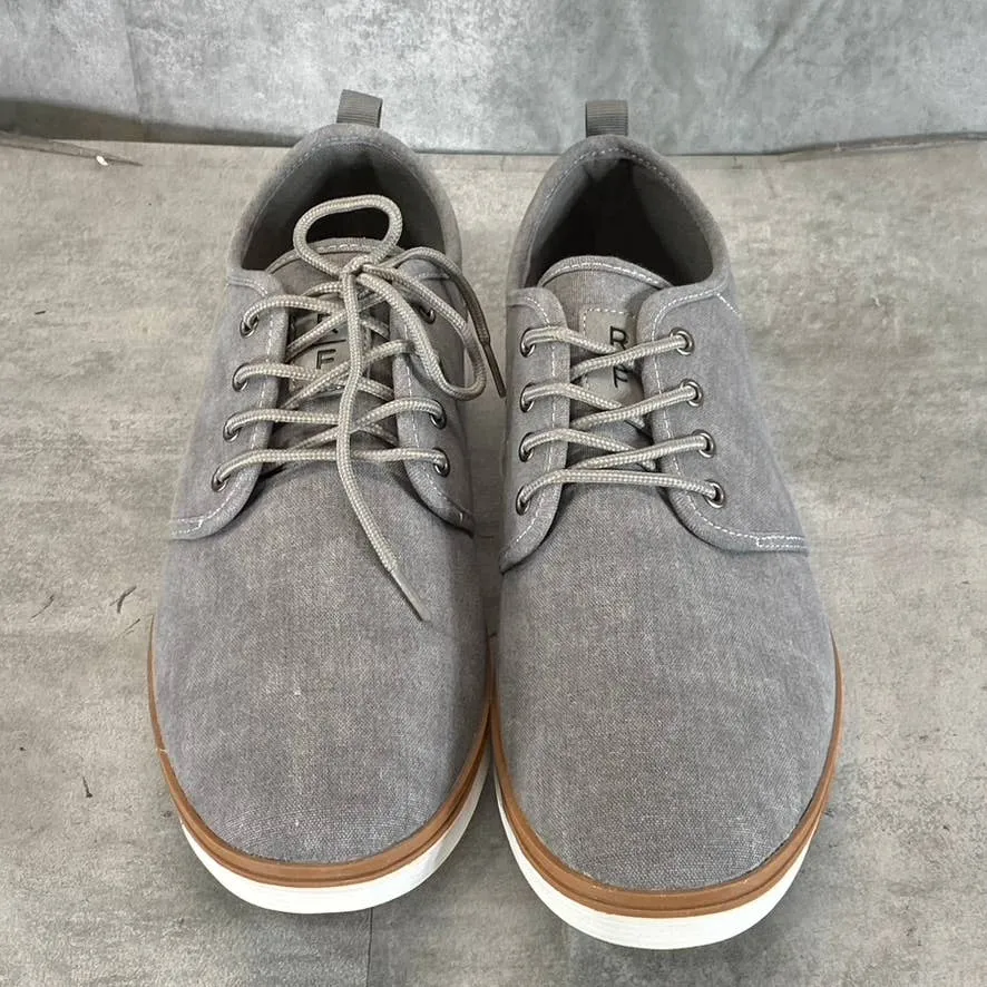 RESERVED FOOTWEAR NEW YORK Men's Light Grey Atomix Low-Top Sneakers SZ 13