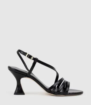 SEDAI70 Strappy Sandal in Black Snake