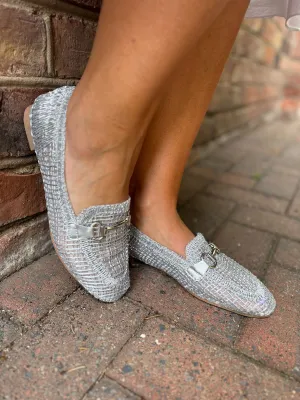 Silver Chain Weave Loafer