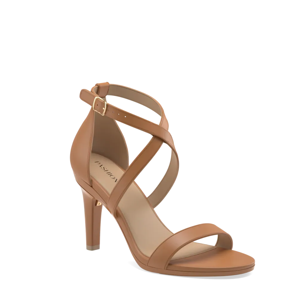The Sandal - Whiskey Leather   Stiletto Heel Kit 4 Whiskey