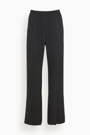 Viscose Flare Pants in Nero