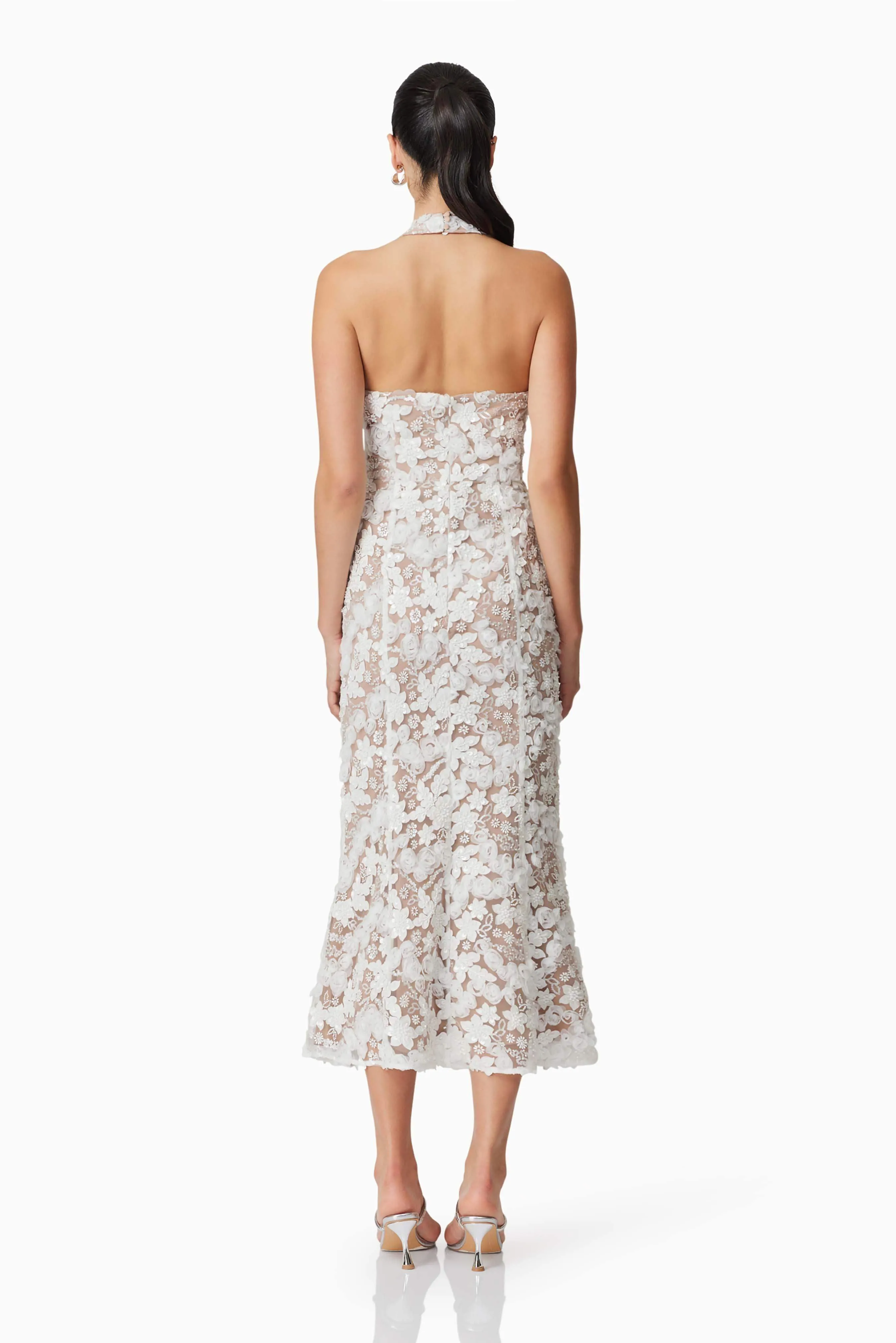 Vonni Halter Maxi Dress in White