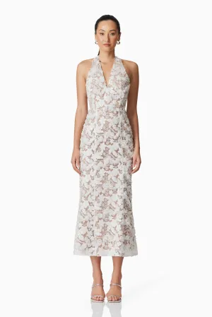 Vonni Halter Maxi Dress in White
