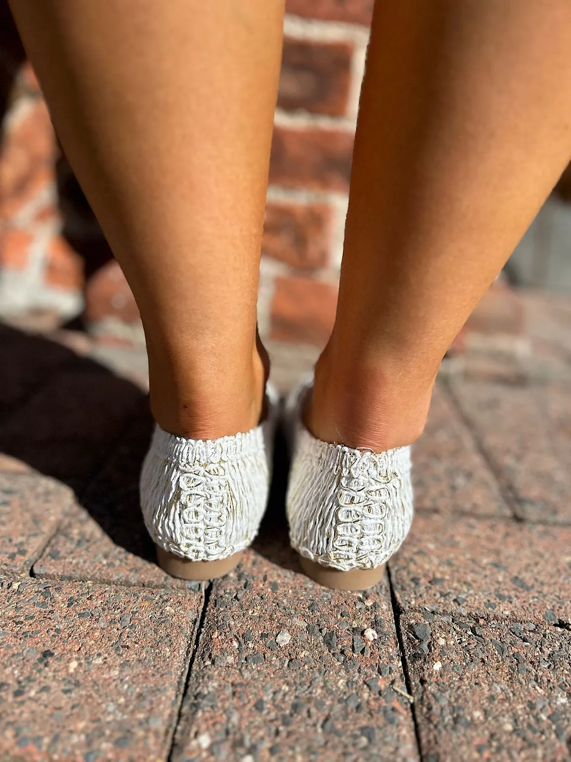 White Chain Weave Loafer