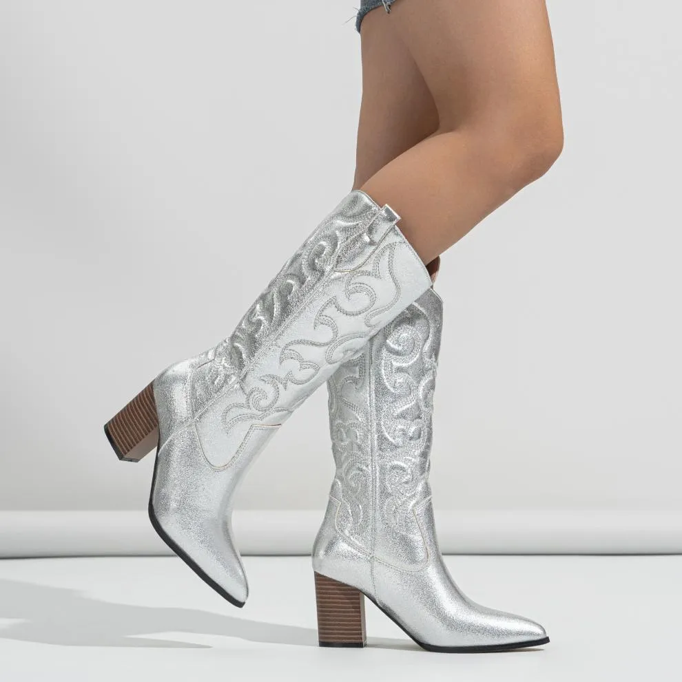 Windflower Chunky Cowboy Boots