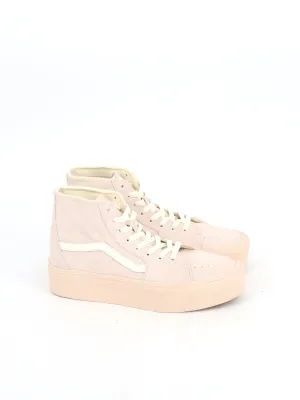 Women's Textured High Sneakers,Light Pink