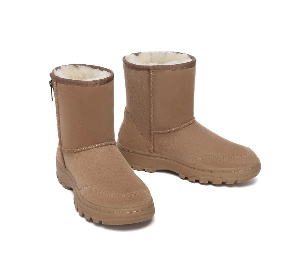 Zipper Short Outdoor Boots