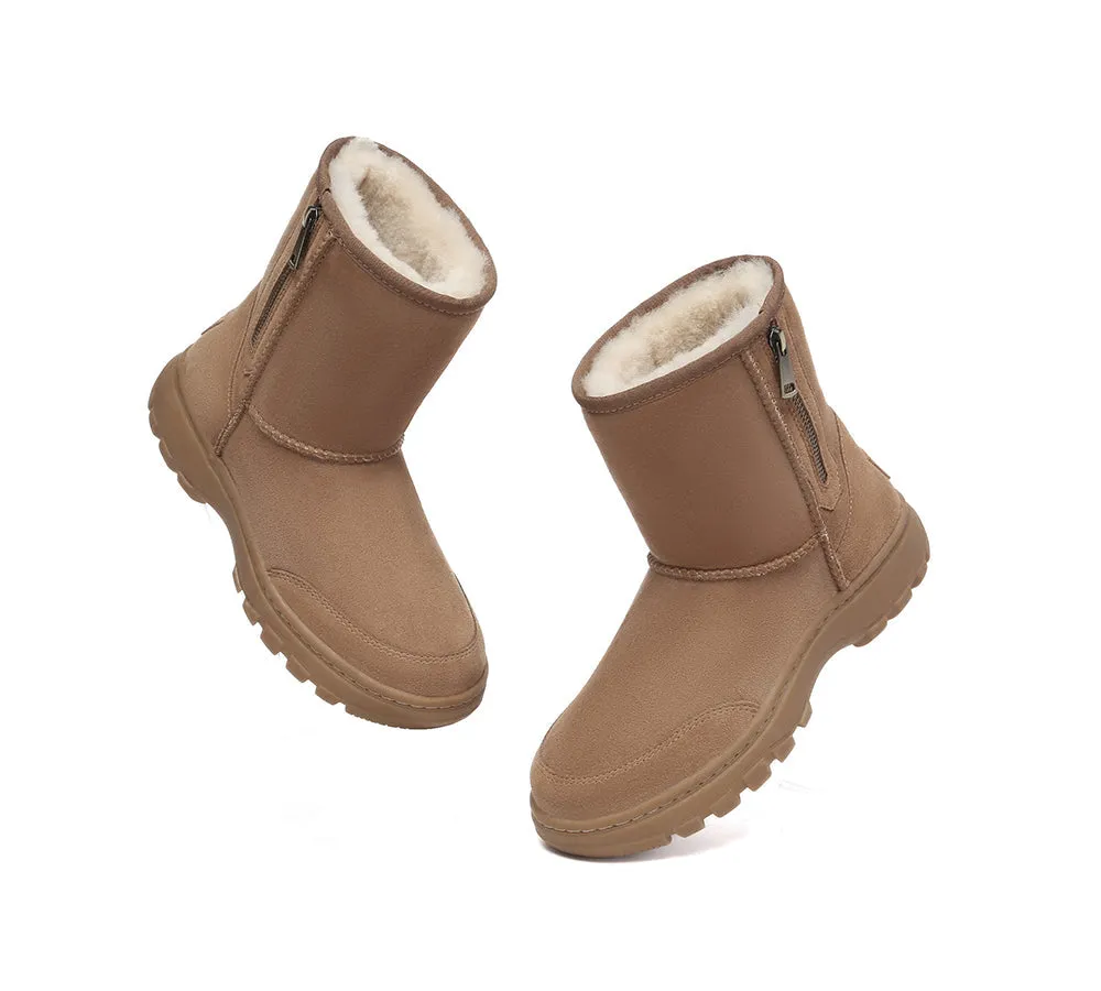 Zipper Short Outdoor Boots